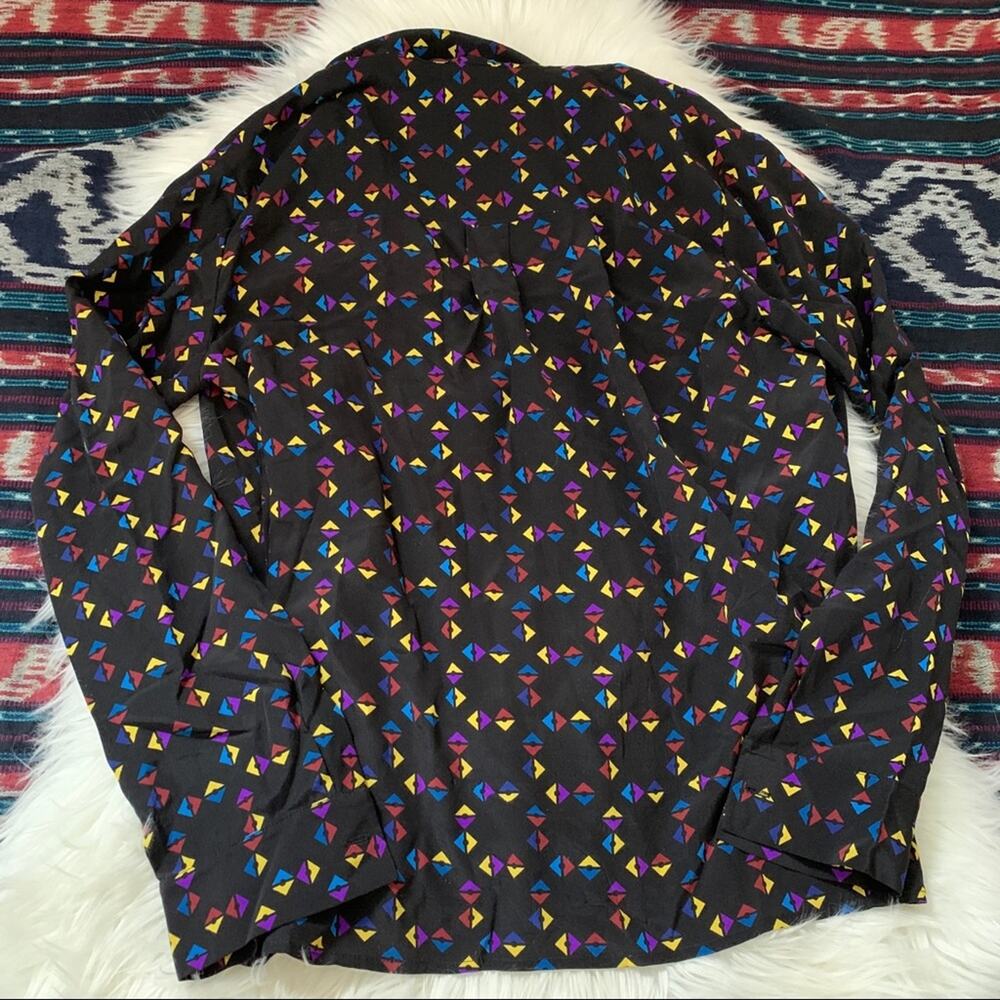 Derek Lam Silk geometric Collar Drape Blouse sz 10 - Picture 10 of 10